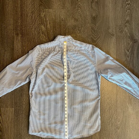 J Crew Blue and White Stripe Shirt - Picture 3 of 4